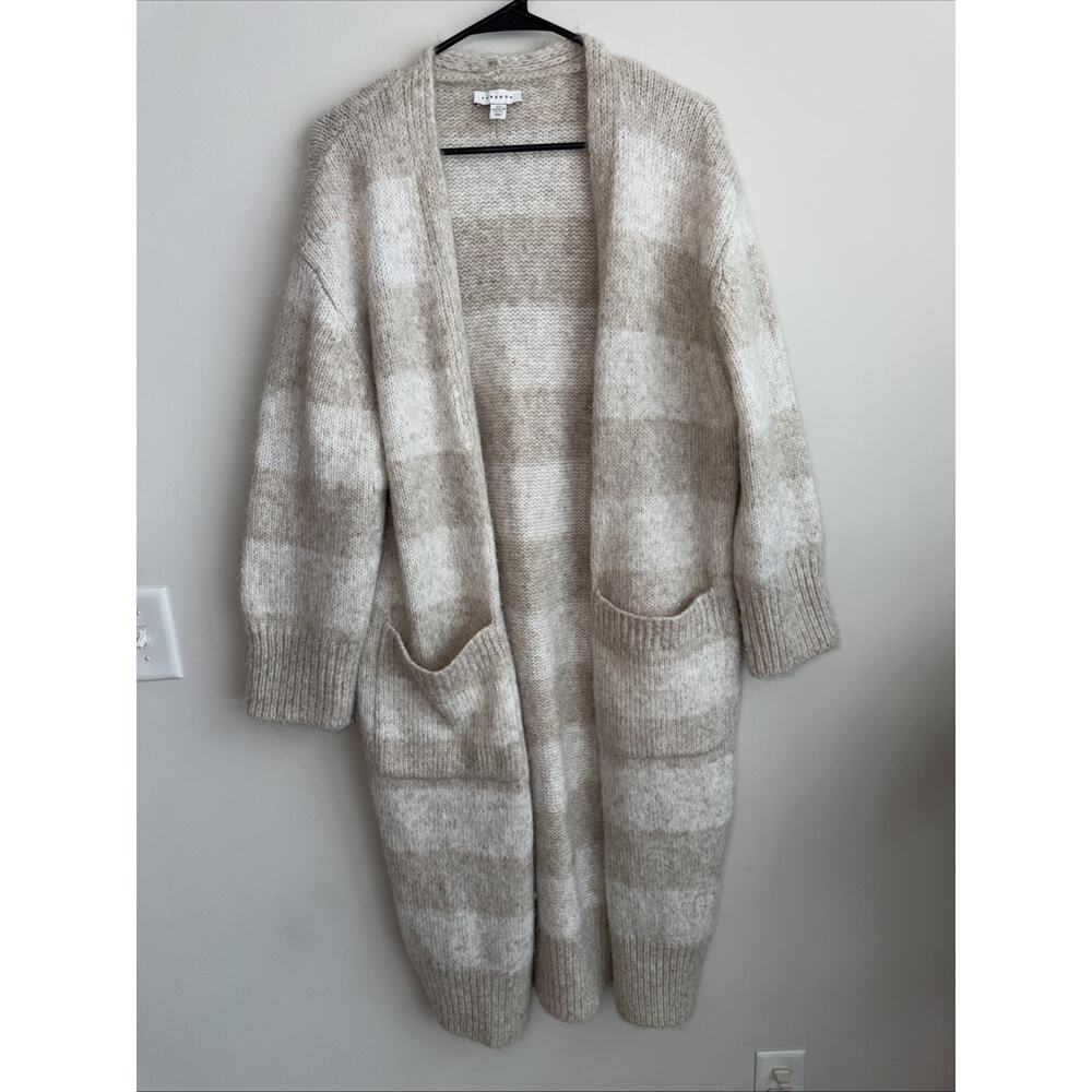 TopShop Block Stripe Maxi Cardigan sz 4-6